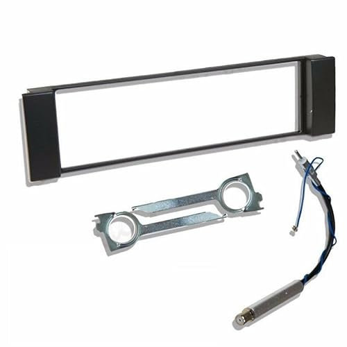 Sound-way Kit Montaje Autoradio, Marco 1 DIN Radio de Coche, Adaptador Antena, Llaves Desmontaje Compatible con Audi A3, A6, Seat Leon, Toledo