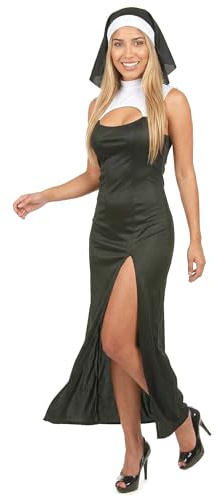 DEGUISE TOI Sexy Nonne Damenkostüm schwarz-Weiss - Schwarz