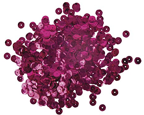 Rayher 3927038 Pailletten, gewölbt, 6mm ø, SB-Box 4000Stück, rotlila