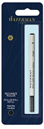 Waterman Rollerball Pen Refill, Fine Point, Black Ink