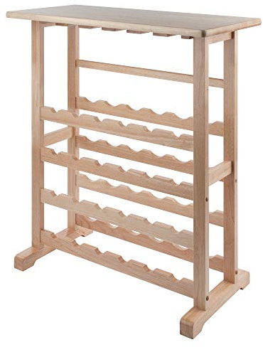 Winsome Wine Storage, Wood, Natural, 24-Bottle