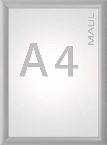 Maul 6604408 Klapprahmen A4, Plakatrahmen Aluminium, 33 x 24,3 x 1,2 cm (HxBxT), 1 Stück