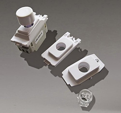 Varilight 2-Way V-Dim Dimmer for Multiple HF Ballasts/LED Drivers requiring 1-10V DC Input (to fit MK, Schneider Ultimate, Schneider Lisse, Crabtree, Hager, Deta, BG & Varilight PowerGrid) White