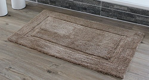 Gözze Exklusiv Hochflor Badteppich Rahmen 50 x 70 cm, sand