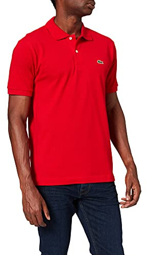 Lacoste L1212 - Polo para hombre, color rojo, talla L
