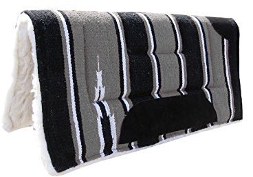 Pets2Care Tapis de selle western en polaire avec motif vache Gris 32 x 81 cm Épaisseur 3,8 cm