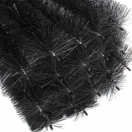 Wiltec 24 m Dachrinnenbürste 20x120 cm Ø 10,5 cm zum Laubschutz, Marderschutz, Vogelschutz, 20 Stück Dachrinnenraupe