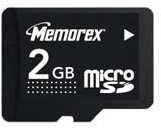 Memorex MRX Carte mémoire microSD Travel Card 2 Go