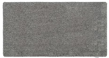 HUG RUG Washable Dirt Trapper Door Mat Kitchen Hallway Doorway, Made in the UK, Plains Slate (80x150cm)