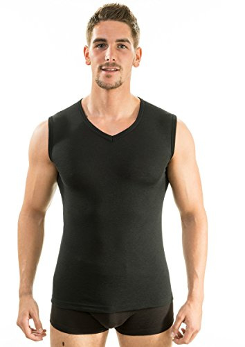 HERMKO 63050 Herren Funktions Tank Top mit V-Ausschnitt Funktionsunterwäsche Unterhemd aktiv schnelltrocknend Muskelshirt