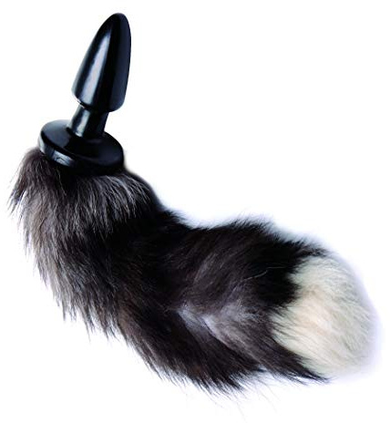 Grey Fox Tail Anal Plug
