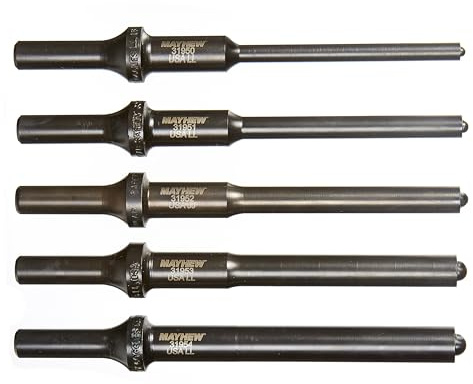 Mayhew Tools 32020 Pneumatic Roll Pin Punch, 5-Piece Set