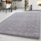 Teppium Moderner Hochflor Teppich Wohnzimmer 120 x 170 cm Hellgrau - Shaggy Flauschiger Teppich, Extra Weich, Pflegeleicht und Einfarbig - für Schlafzimmer, Küche und Esszimmer
