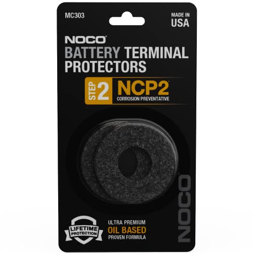 NOCO NCP2 MC303 Oil-Based Battery Terminal Protectors, Anti-Corrosion Washers, And Battery Corrosion Pads (Pack of 2)
