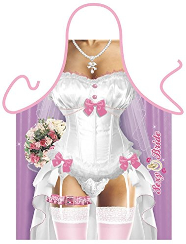 Lustige Hochzeit Schürze = Sexy Braut = Küchenschürze Geschenkschürze Kochschürze Spassschürze - Das witzige Original von ITATI