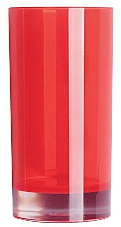 Excelsa Vaso para Cepillo de Dientes, poliestirol, Rojo, 6,3 x 6,3 x 13 cm