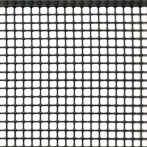 TENAX Filet en Plastique Quadra 10 Anthracite 1,00x5 m, Filet de Protection Multi-Usages pour Balcons, Terrasses, Portails et Clôtures