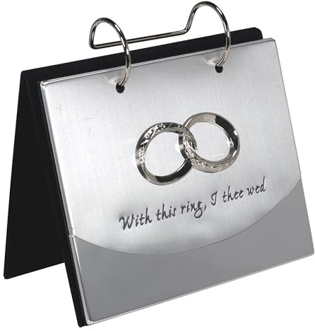 Malden Hochzeitstorten Diamant Ring Bilderrahmen, Silber, Flip Album