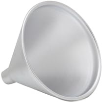 HIC Kitchen Wide-Mouth Aluminum Funnel for Liquids and Dry Goods, 12-Ounce