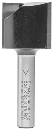 ENT 10420 Fraise à rainurer Carbure, Queue (S) 8 mm, Diamètre (D) 24 mm, NL 20 mm, SL 32 mm, GL 52 mm