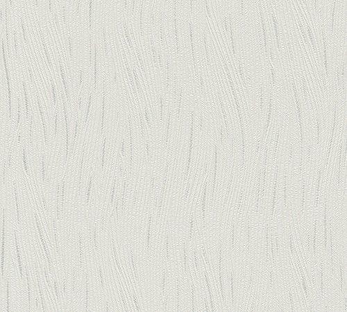 AS Creation Expanded Blown Vinyl Wallpaper Lotus Texture White 3073-54
