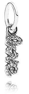 PANDORA Moments 791428CZ Women's Charm 925 Silver Zirconia White, Sterling Silver, Cubic Zirconia