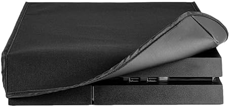 eXtremeRate Spritzwasserdichte Tasche für ps4 Konsole Nylon Cover Staubschutz Sleeve Hülle Zubehör Abdeckung für ps4 Konsole(Schwarz)