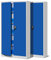 Jan Nowak 2er Set Aktenschrank C001 Metallschrank Stahlschrank Werkzeugschrank Büroschrank Lagerschrank Universalschrank Pulverbeschichtung Flügeltüren 185 cm x 90 cm x 40 cm (grau/blau)