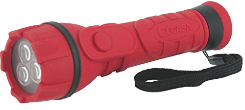 cegasa 104153 LINTERNA PRO TUBULAR 3LED, Rojo, 16cm