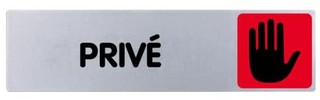 Plaquette de porte Privé - Plexiglas couleur 170x45mm - 4033402