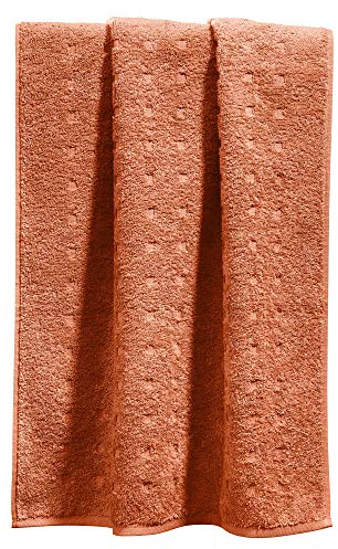 Möve Handtuch Quadretti Walk-Frottier Terracotta Größe 50x100 cm
