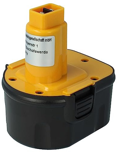 vhbw Ni-MH Battery 2000 mAh (12 V) for DC756KA, DC756KB, DC840KA, DC841KA, DC845KA tools such as Dewalt DC9071, DE9037, DE9071, DE9074.