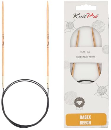 KnitPro Basix Beech Fixed Circular Needles 47 (120cm) | 2.75mm