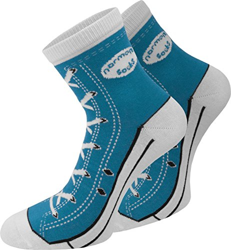 normani Socken mit Schuh-Design im pracktischen 4er Pack Farbe Dunkelblau Größe 39/42