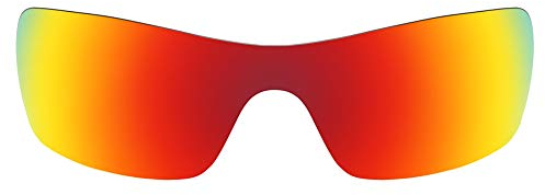 Revant Verres de Rechange Compatibles avec Oakley Batwolf, Polarisés, Rouge Feu MirrorShield
