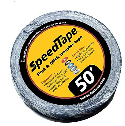 FastCap Peel and Stick SpeedTape Double Sided Adhesive Tape for Edge Banding - Wood Working Tools for Home Repair and Home Improvement - 2 x 50' - 99958
