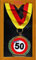 Medaille 'Super! 50. Herzlichen Glückwunsch'