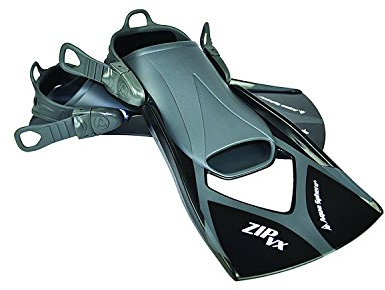 Aquasphere Zip VX Schwimmen Training Fin Trainingsflossen, schwarz/Grau, S