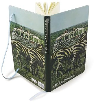 BRISA VW Collection - Volkswagen Notiz-Tage-Schreib-Buch, liniert im Hardcover-Einband im T1 Bus Design DIN A5 (Safari/Bunt)