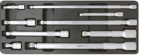 KS TOOLS 918.0009 Jeu de Rallonges Articulées 1/4'' 3/8'' 1/2'' 9 Pcs Couleur