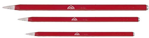 Stubai 104305 Air-Hardened Cross-Cut Chisel, Silver/Red, 500 mm