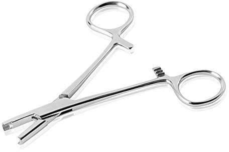 Taffstyle® Edelstahl Dermal Anchor Piercing Zange - Silber / Kugel: 5mm