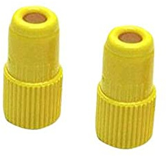 Dispomed, Injektstopfen, Sicherheitsverschluss, Luer-Lock, weiblich, gelb, 100 Stück