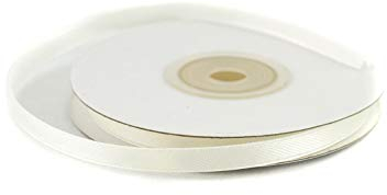 25m Rolle Satinband 6mm // Schleifenband Deko Band Dekoband Geschenkband Dekoration Hochzeit Taufe (Ivory/elfenbei 810)