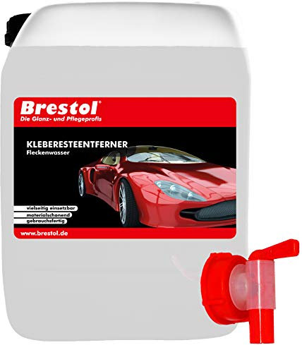 Brestol Dissolvant de colle 5 litres avec robinet d'écoulement de 51 mm – Détachant pour les taches, les étiquettes, les taches, les taches, le vernis, le solvant organique