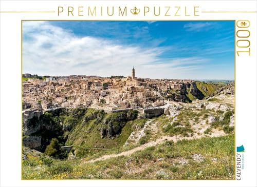 CALVENDO Puzzle Matera und die Schlucht der Gravina di Matera | 1000 Teile Lege-Größe 64 x 48 cm Foto-Puzzle für glückliche Stunden