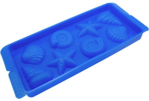 Fackelmann Eiswürfelformer Set Meerestiere 25x10cm 2-teilig in blau, Kunststoff, 25 x 10 x 3.7 cm