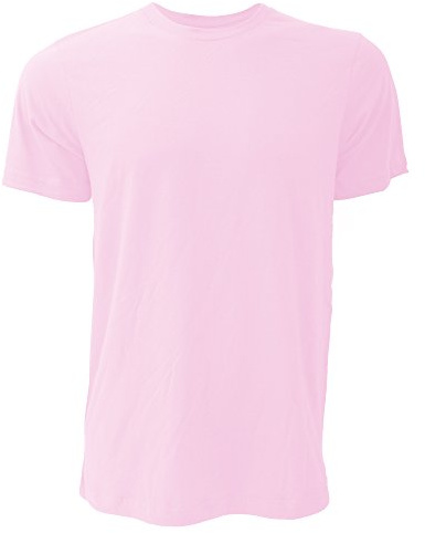 Canvas Unisex Jersey Crew Neck T-Shirt / Mens Short Sleeve T-Shirt (M) (Soft Pink)