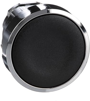 Schneider Electric Harmony XB4 Drucktaster, Frontelement, Metall, 22mm, unbeschriftet, tastend, schwarz, Artikelnummer ZB4BA2