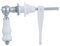 Replacement Traditional Real Ceramic Toilet Cistern Lever Flush Handle With a Chrome Finish